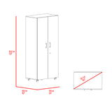 Closet Iko Cartagena y Blanco 80x182.5cm sin Cajones con 2 Entrepaños - CLOSETS | Bylmo