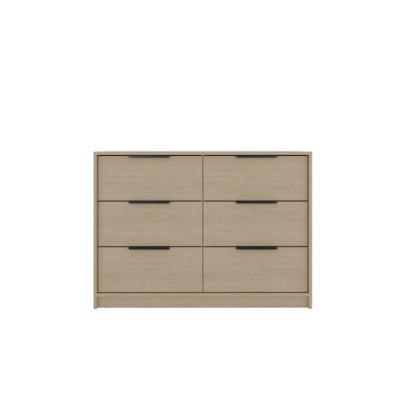 Cómoda Kaia Cartagena y Blanco 107x77.6cm De Tres Hileras con Seis Cajones - CAJONERAS Y COMODAS | Bylmo