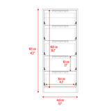 Cómoda Kaia Cartagena y Blanco 45x107.8cm De Cinco Hileras con Cinco Cajones - CAJONERAS Y COMODAS | Bylmo