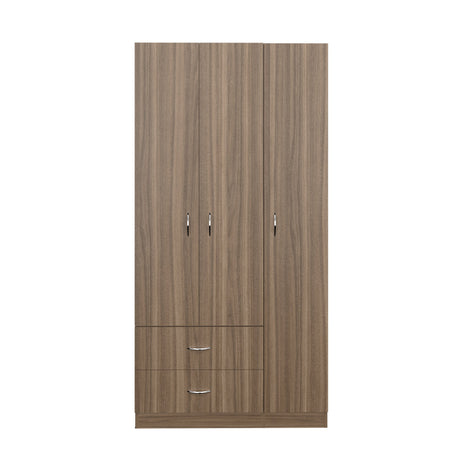 Combo Closet Austral Avellana y Mesa Noche Didi Blanco USB - Bylmo