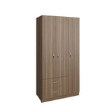 Closet Austral Avellana 90x180cm con 2 Cajones con 3 Entrepaños - CLOSETS | Bylmo