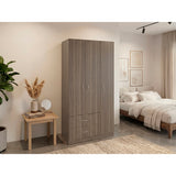 Closet Austral Avellana 90x180cm con 2 Cajones con 3 Entrepaños - CLOSETS | Bylmo
