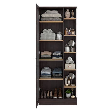 Closet Woman Fresno 70x180.7cm sin Cajones con 9 Entrepaños con Espejo - CLOSETS | Bylmo