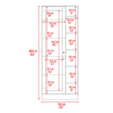 Closet Woman Fresno 70x180.7cm sin Cajones con 9 Entrepaños con Espejo - CLOSETS | Bylmo