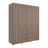 Closet Avellana y Blanco 150x179cm con 6 Cajones con 2 Entrepaños - CLOSETS | Bylmo