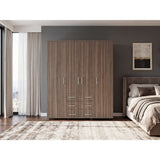 Closet Avellana y Blanco 150x179cm con 6 Cajones con 2 Entrepaños - CLOSETS | Bylmo