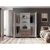 Closet Avellana y Blanco 150x179cm con 6 Cajones con 2 Entrepaños - CLOSETS | Bylmo