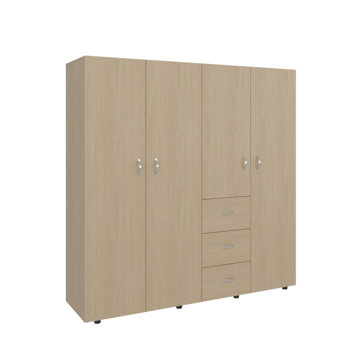 Closet Harlem Cartagena y Blanco 180 cm con Cuatro Puertas y Tres Cajones - CLOSETS | Bylmo