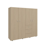 Closet Harlem Cartagena y Blanco 180 cm con Cuatro Puertas y Tres Cajones - CLOSETS | Bylmo