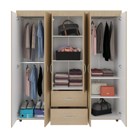 Closet Bariloche Cartagena 170x180cm con 2 Cajones con 4 Entrepaños - CLOSETS | Bylmo