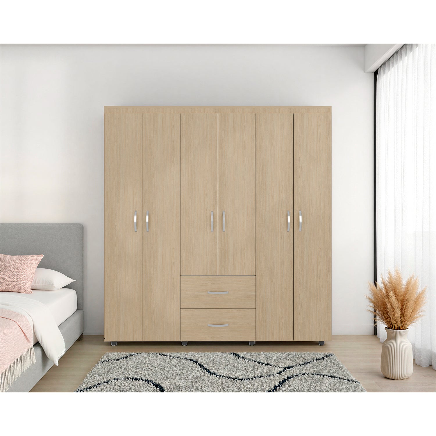 Closet Bariloche Cartagena 170x180cm con 2 Cajones con 4 Entrepaños - CLOSETS | Bylmo