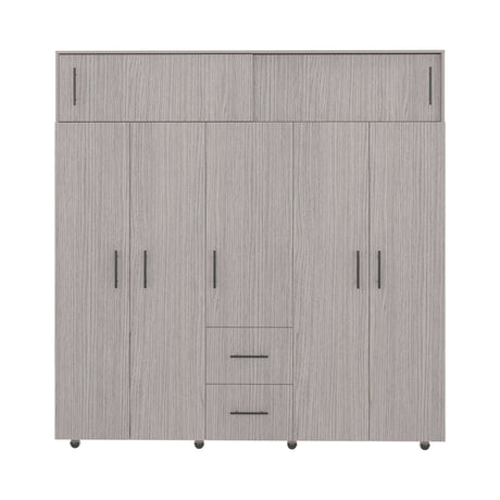 Closet Montevideo Positano y Blanco 200.1x206cm con 3 Cajones con 4 Entrepaños - CLOSETS | Bylmo
