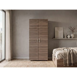 Closet Hogar Avellana y Blanco 80x180.5cm con Dos Puertas - CLOSETS | Bylmo