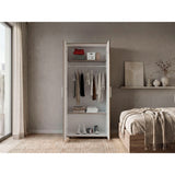 Closet Hogar Avellana y Blanco 80x180.5cm con Dos Puertas - CLOSETS | Bylmo
