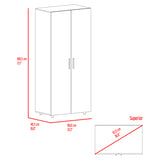 Closet Hogar Avellana y Blanco 80x180.5cm con Dos Puertas - CLOSETS | Bylmo