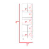 Módulo Microondas Fendi Cartagena 60x205cm sin Cajones y con Cuatro Puertas - ALACENAS Y MUEBLES MICROONDAS | Bylmo