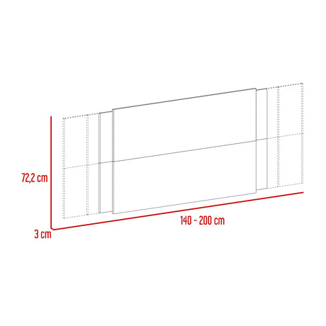 Cabecero Ajustable Neuss Fresno 140x72cm Liso para Cama Doble Hasta King - CABECEROS | Bylmo