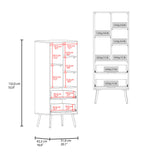 Cómoda Huna Fresno y Blanco 51x142cm con 3 Cajones Moderno - CAJONERAS Y COMODAS | Bylmo