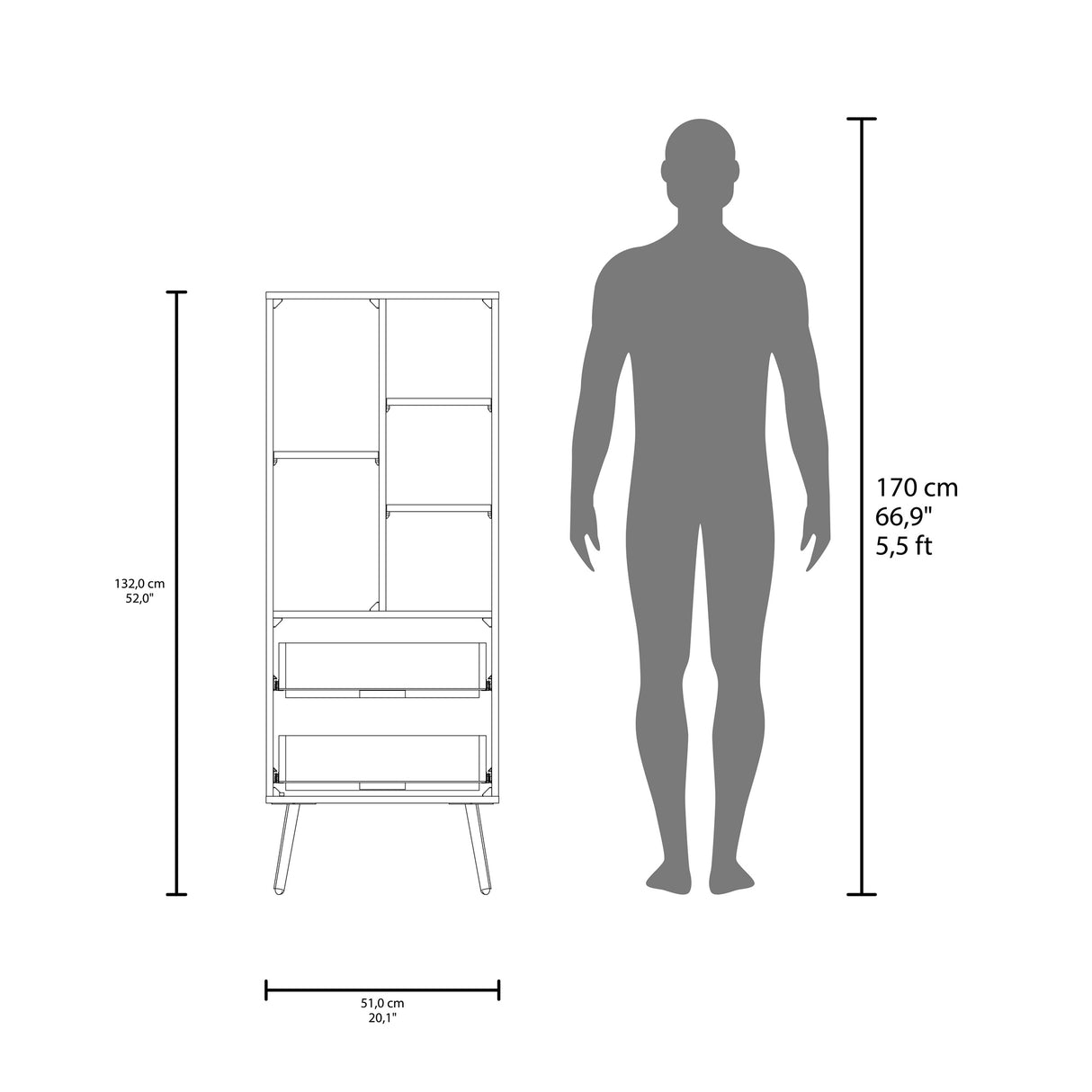 Cómoda Huna Fresno y Blanco 51x142cm con 3 Cajones Moderno - CAJONERAS Y COMODAS | Bylmo