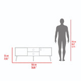Rack de TV Wengue y Fresno 150x55cm para TV de 65 Pulgadas - MUEBLES DE TV | Bylmo