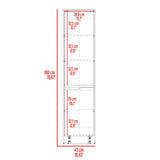 Alacena Soler Fresno 43x180cm 2 Puertas - ALACENAS Y MUEBLES MICROONDAS | Bylmo