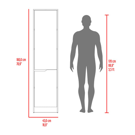 Alacena Soler Fresno 43x180cm 2 Puertas - ALACENAS Y MUEBLES MICROONDAS | Bylmo