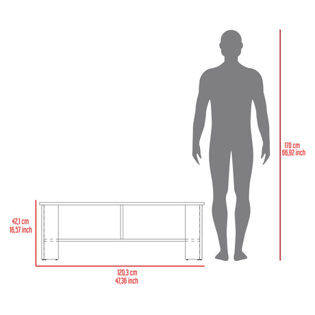 Mesa para TV Navia Avellana 120.3x42.1cm para TV Hasta 50 pulgadas - MUEBLES DE TV | Bylmo