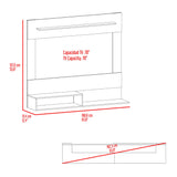 Panel de TV Flotante Baijing Avellana y Wengue 160x137cm Para TV Hasta 70 Pulgadas - MUEBLES DE TV | Bylmo