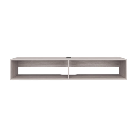 Rack de TV Flotante Gris Positano 150x26.5cm Para TV Hasta 65 Pulgadas con Ranuras para Cables - MUEBLES DE TV | Bylmo
