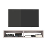 Rack de TV Flotante Gris Positano 150x26.5cm Para TV Hasta 65 Pulgadas con Ranuras para Cables - MUEBLES DE TV | Bylmo