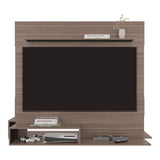 Panel de TV Beijing Avellana y Wengue 140x120cm Para TV Hasta 55 Pulgadas con Cinco Compartimientos - MUEBLES DE TV | Bylmo