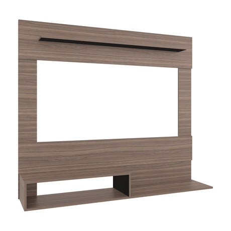 Panel de TV Beijing Avellana y Wengue 140x120cm Para TV Hasta 55 Pulgadas con Cinco Compartimientos - MUEBLES DE TV | Bylmo