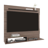 Panel de TV Beijing Avellana y Wengue 140x120cm Para TV Hasta 55 Pulgadas con Cinco Compartimientos - MUEBLES DE TV | Bylmo