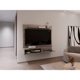 Panel de TV Beijing Avellana y Wengue 140x120cm Para TV Hasta 55 Pulgadas con Cinco Compartimientos - MUEBLES DE TV | Bylmo