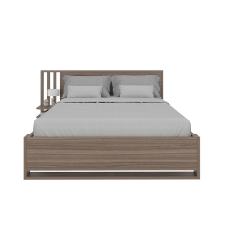 Base Cama Vance Avellana 179.9x86.6cm para Colchón Doble 140 X 190 Cm y con Cabecero - CAMAS | Bylmo