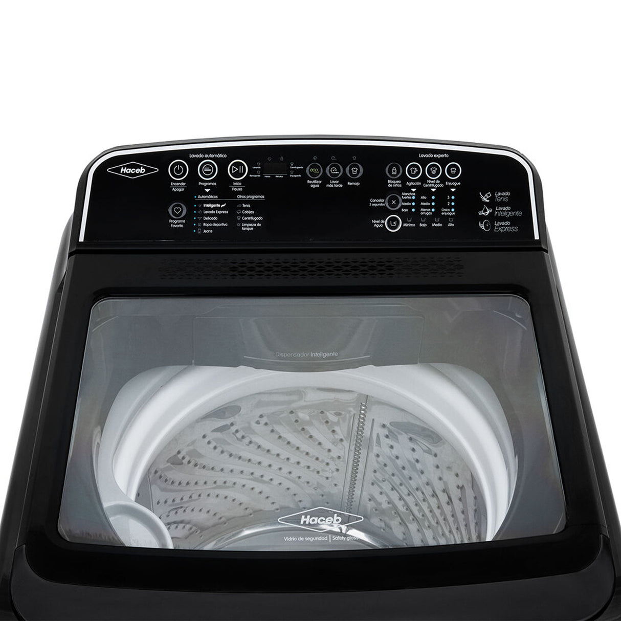 Lavadora Haceb Negra 62x107cm Para 16 Kilos con 11 Funciones Preconfiguradas - LAVADORAS Y SECADORAS | Bylmo