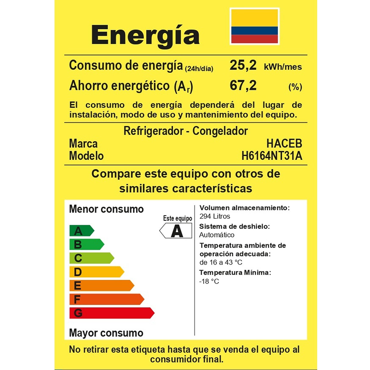 Nevera Inverter No Frost Haceb Negro Esmeralda 65x179.5cm De 311 Litros con Dispensador de Agua - NEVERAS | Bylmo