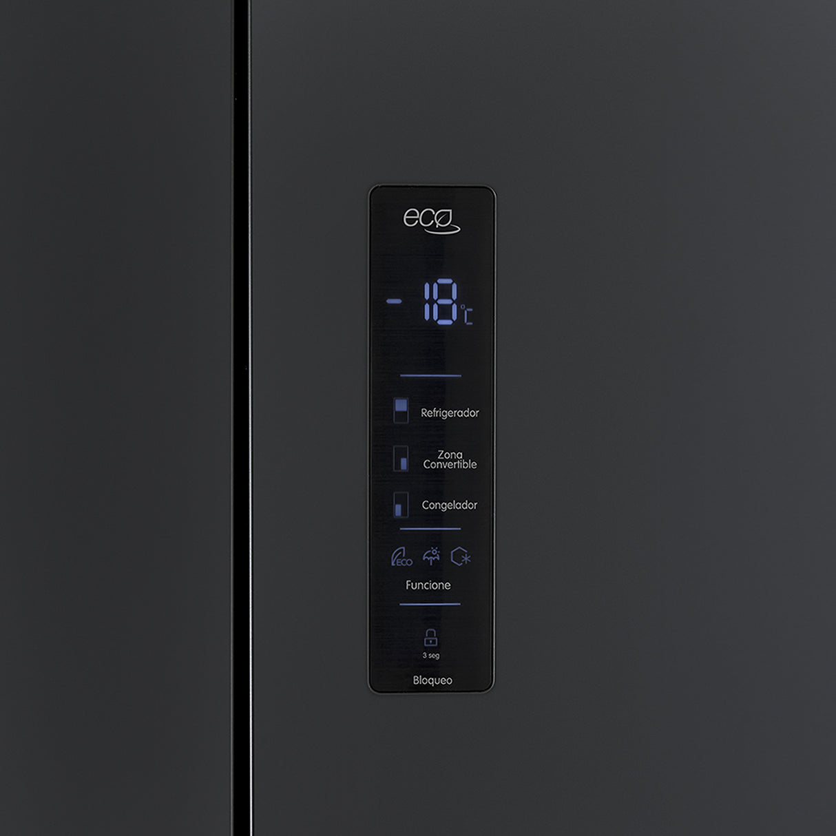 Nevera No Frost Haceb Cross Door Negro 69x1.9cm De 586 Litros y con Pantalla Digital - NEVERAS | Bylmo