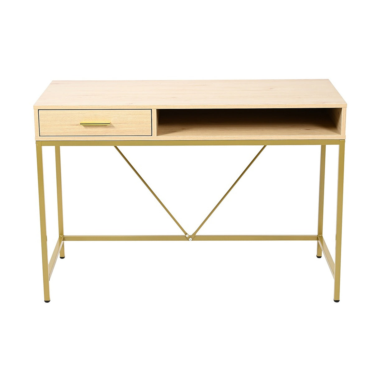 Escritorio Natural 110x75cm con Un Cajón Moderno - ESCRITORIOS | Bylmo