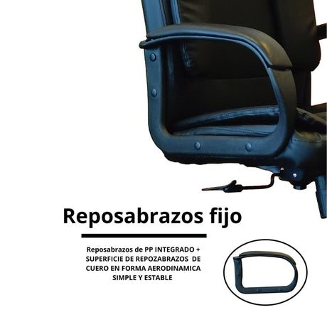 Silla Gerencial Negro 67x121cm con Apoya Brazos - SILLAS DE OFICINA | Bylmo