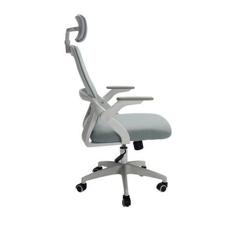 Silla Gerencial Azul Aguamarina 72x119cm con Apoya Brazos con Soporte Lumbar y con Apoya Cabezas - SILLAS DE OFICINA | Bylmo