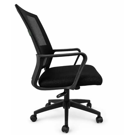 Silla Gerencial Negro 59x92cm con Apoya Brazos con Soporte Lumbar - SILLAS DE OFICINA | Bylmo