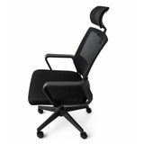 Silla Gerencial Negro 60x118cm con Apoya Brazos con Soporte Lumbar y con Apoya Cabezas - SILLAS DE OFICINA | Bylmo