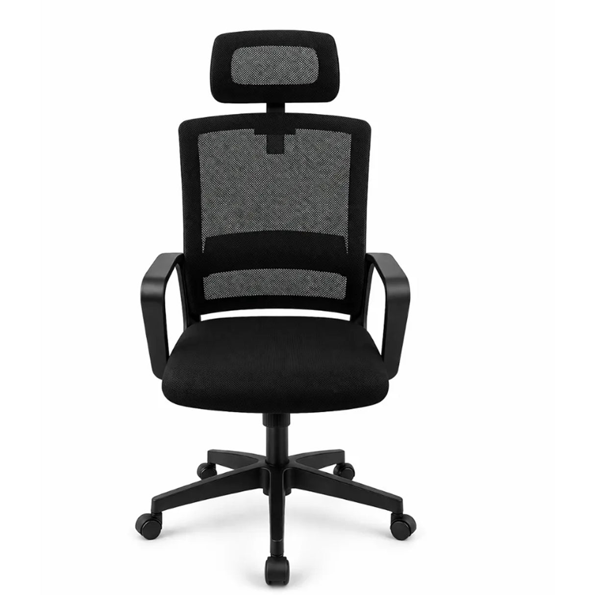 Silla Gerencial Negro 60x118cm con Apoya Brazos con Soporte Lumbar y con Apoya Cabezas - SILLAS DE OFICINA | Bylmo
