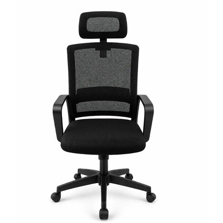 Silla Gerencial Negro 60x118cm con Apoya Brazos con Soporte Lumbar y con Apoya Cabezas - SILLAS DE OFICINA | Bylmo
