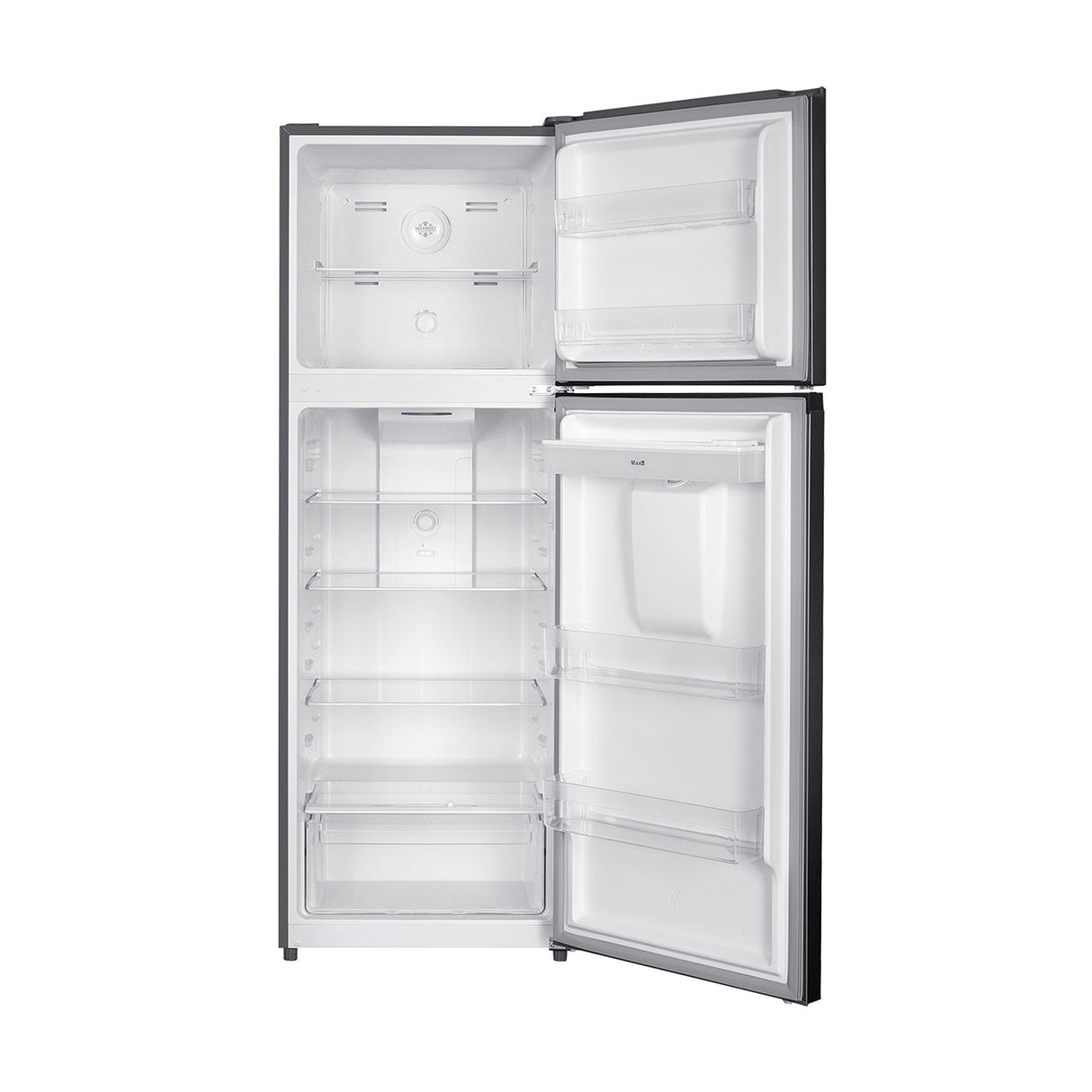 Nevera Inverter No Frost Kalley Gris Oscuro 60.5x170.5cm de 332 Litros con Dispensador de Agua y con Congelador Superior - NEVERAS | Bylmo