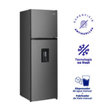 Nevera Inverter No Frost Kalley Gris Oscuro 60.5x170.5cm de 332 Litros con Dispensador de Agua y con Congelador Superior - NEVERAS | Bylmo