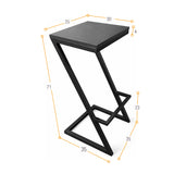Butaco Mácula y Negro 35x71cm de Asiento Cuadrado sin Espaldar y sin Apoya Brazos - SILLAS Y BUTACOS | Bylmo