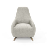 Poltrona Rusell Taupe y Matiz Caoba 77x95cm de Un Puesto con Apoya Brazos - SOFAS Y POLTRONAS | Bylmo