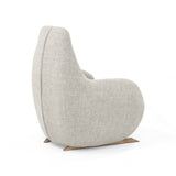 Poltrona Rusell Taupe y Matiz Caoba 77x95cm de Un Puesto con Apoya Brazos - SOFAS Y POLTRONAS | Bylmo